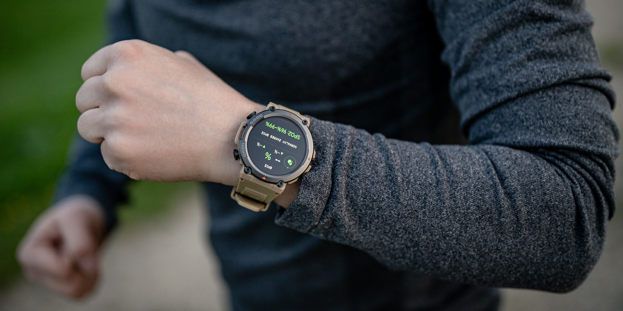 Smartwatch Zeblaze Vibe 7 - khaki - Długi czas działania